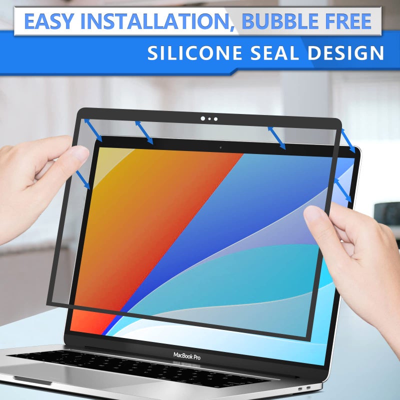 ZOEGAA MacBook Pro 16 Privacy Screen, Removable Anti Blue Light Laptop Privacy Filter and Anti-Glare Protector - Image 4